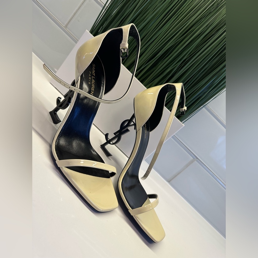 Saint Laurent Opyum YSL Logo-Heel Sandals